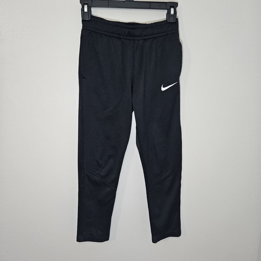Nike Dri-FIT Standard Fit Youth Med Black Sweatpants Elastic Waist Tapered Leg